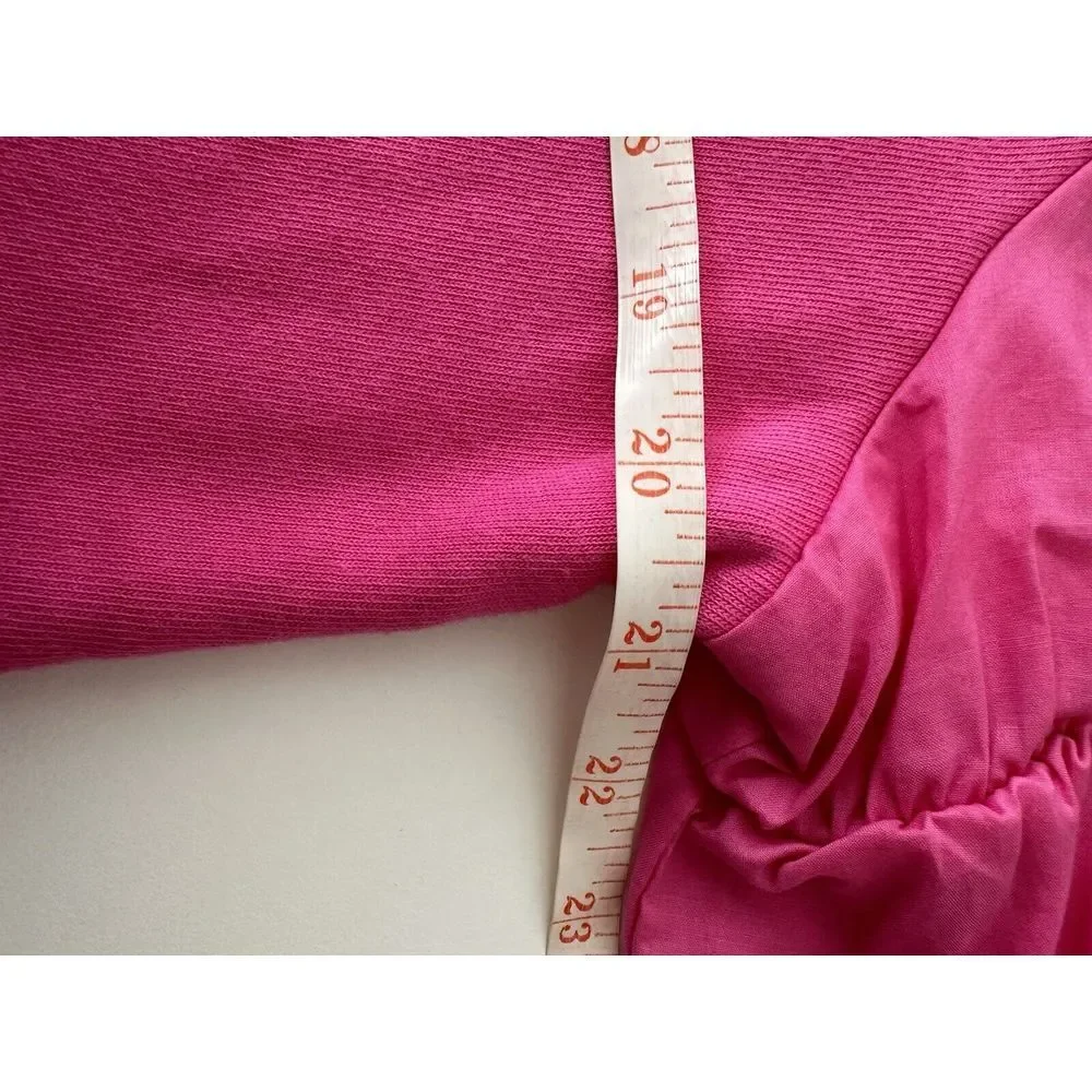 NATION LTD Blouse Women XXL Pink Top Plus Modern Corpcore‎ Cozy Outdoor Soft